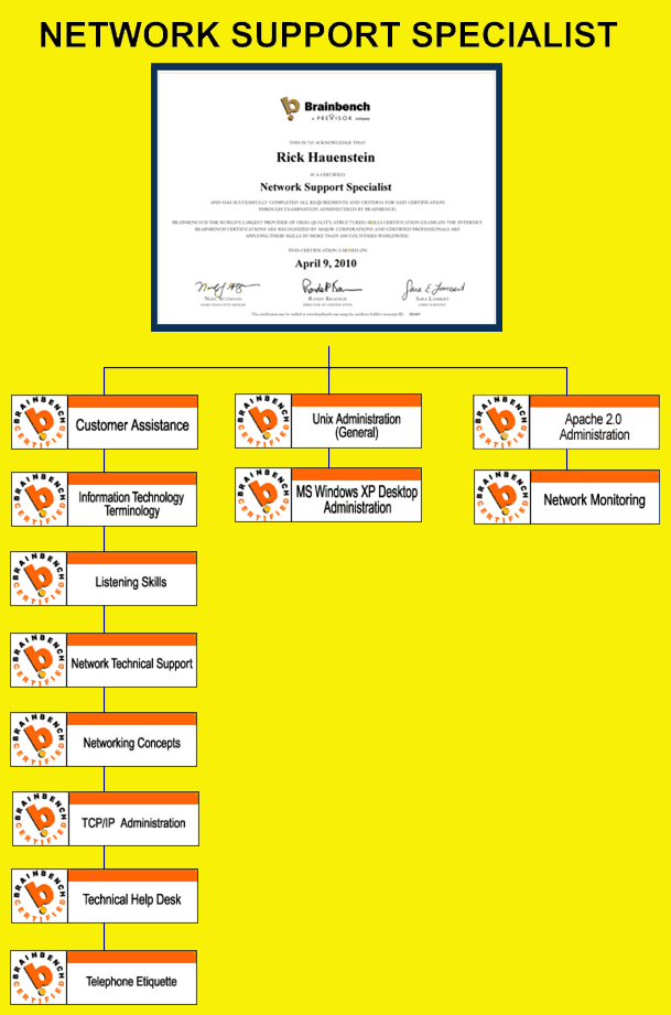 Network Support Specialist Flow chart